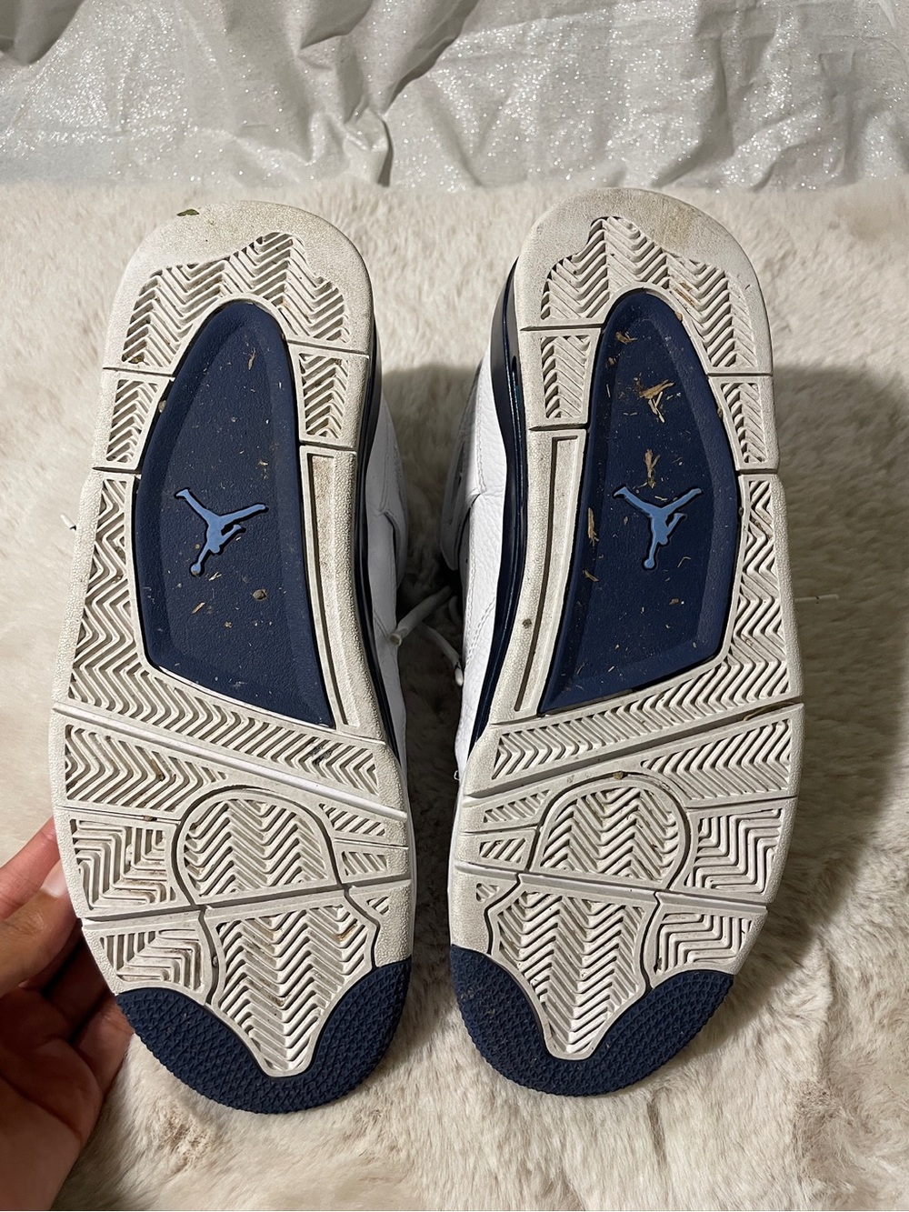 Air Jordan 4 Retro Columbia Legend Blue Size 10 Men’s Sneakers With Original Box - Picture 6 of 7